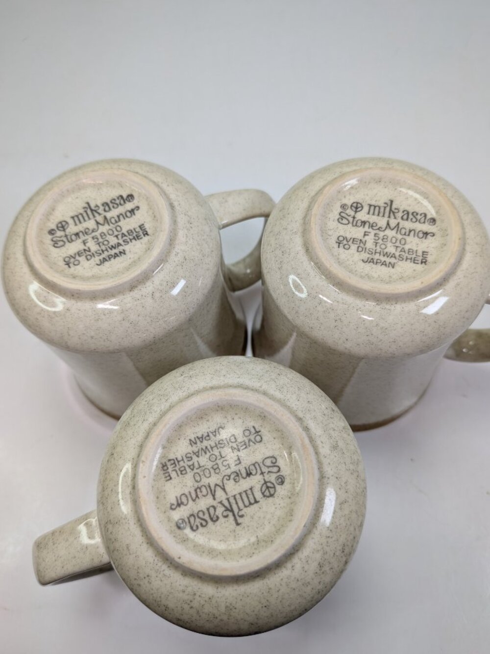 Mikasa Stone Manor Coffee Mugs Set of 3 Vintage F5800 Brown Earth Stoneware - Picture 4 of 10